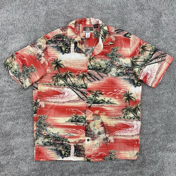 Kalaheo Other - Kalaheo Hawaiian Shirt Men's L Beach Tropical AOP Camp Made In USA Rayon
